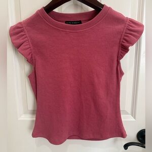 Free the‎ Roses Pink Flutter Sleeve Tee